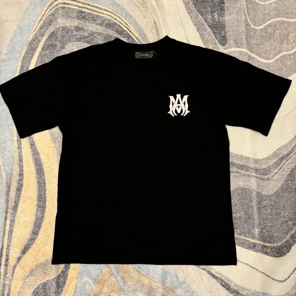 Amiri MA Logo Black Tee Mens Size Medium Large Or X-Large - Picture 1 of 4